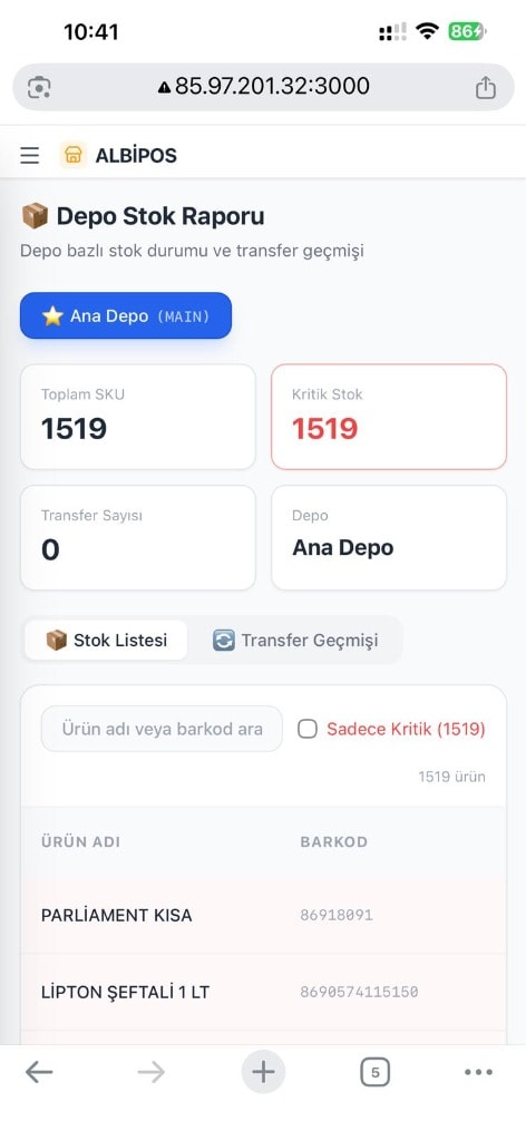 Depo & Stok